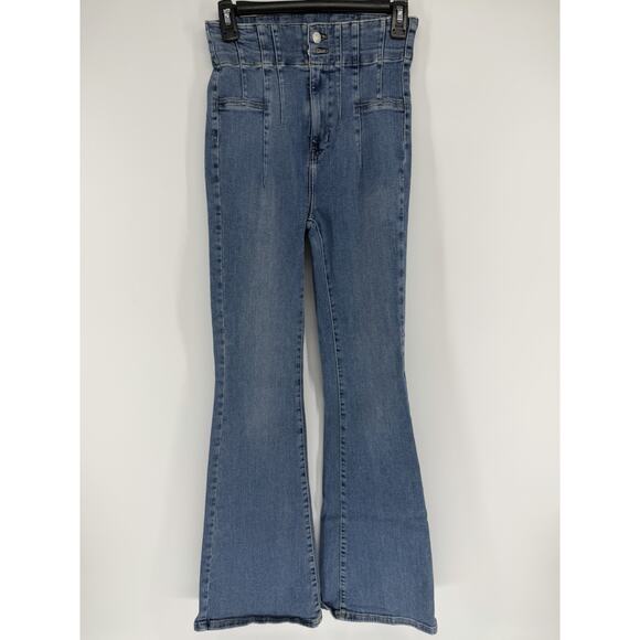 We The Free Denim - We The Free Blue Ultra High Waist Jayde Flared Women's Jeans Size 27 Free People